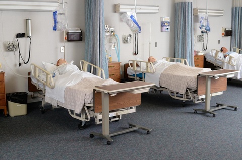 image of room with patient beds 