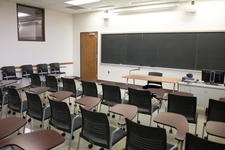 Photo of classroom 205 MacLean Hall