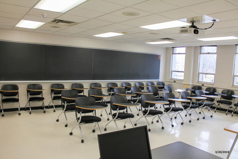 Photo of classroom 219 Phillips Hall