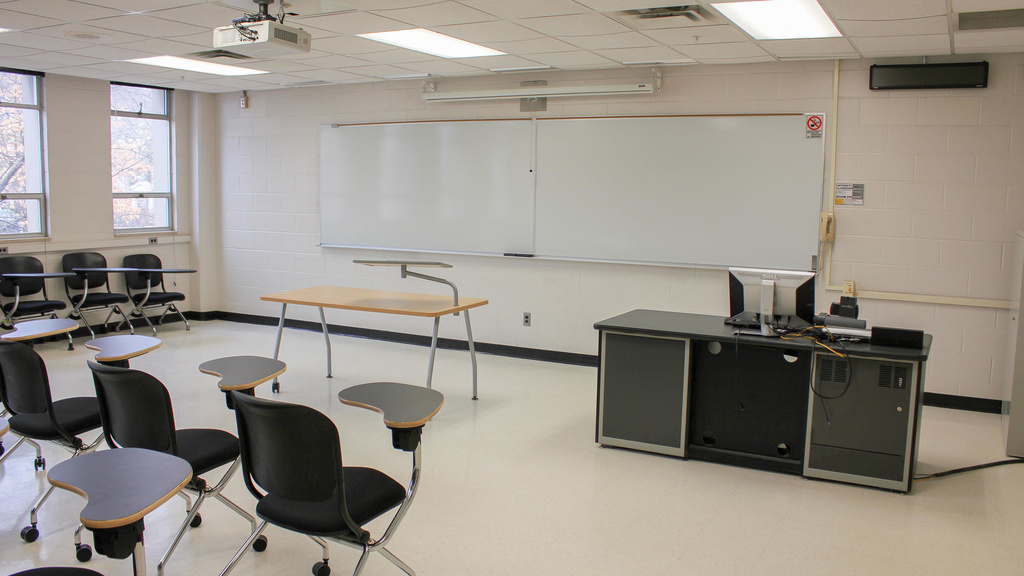 Photo of classroom 219 Phillips Hall