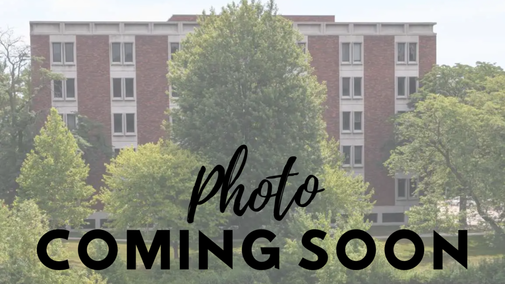 image of exterior of english philosophy building with photo coming soon written across it