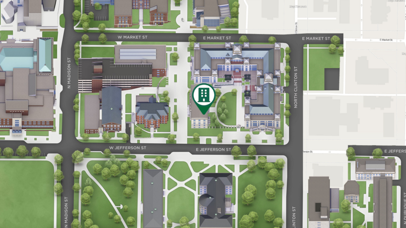 image of map of Gilmore Hall
