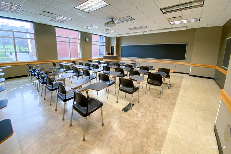 image of classroom E138 Adler Journalism Building