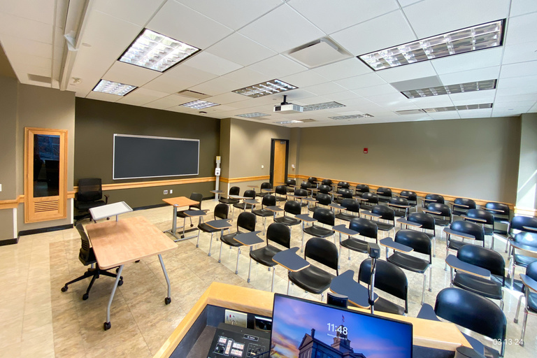 image of classroom E220 Adler Journalism Building