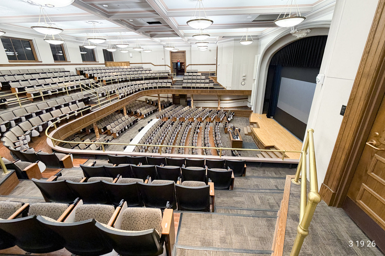image of university classroom 201 Macbride Hall Auditorium