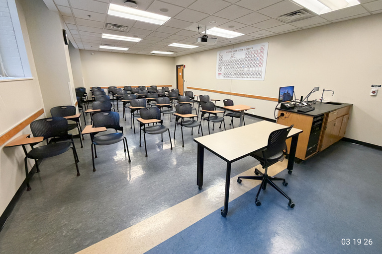 image of classroom E203 Chemistry Building