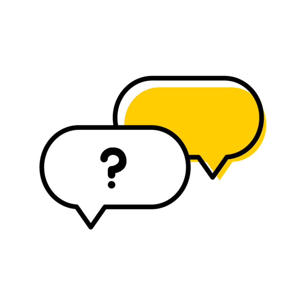 Image of speech bubbles with question mark icon
