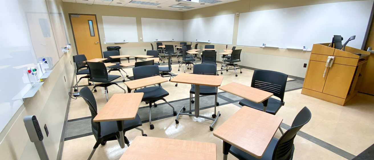 image of classroom C10 pomerantz center