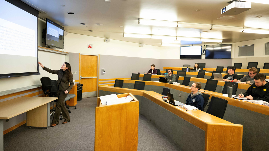 image of classroom inside of Boyd Law Building