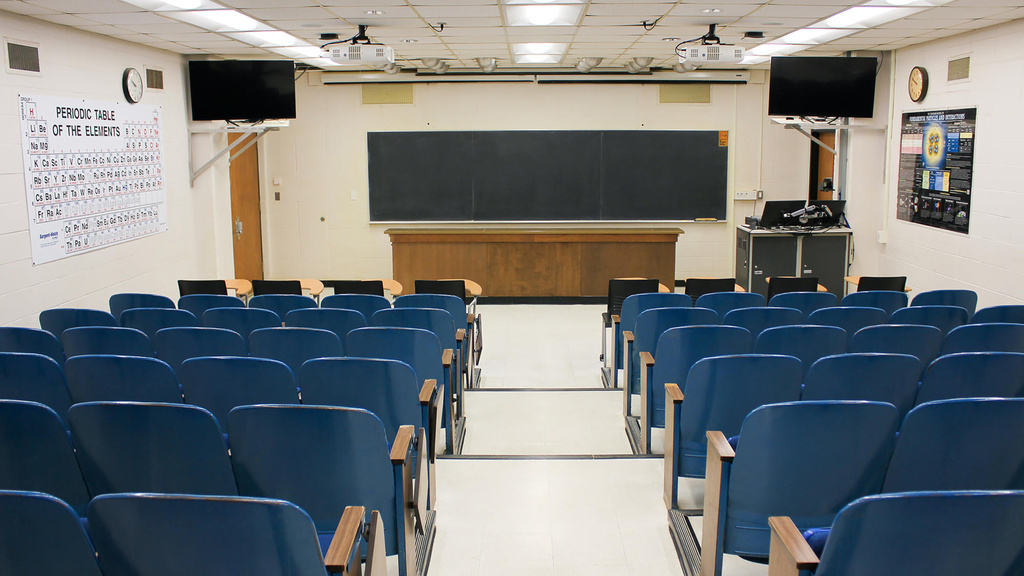 Photo of classroom 70 Van Allen Hall