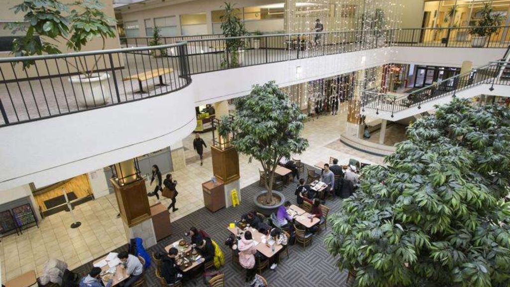 image looking down onto the first floor of old capitol mall