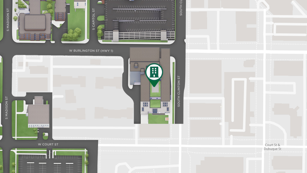 image of map of Voxman Music Building