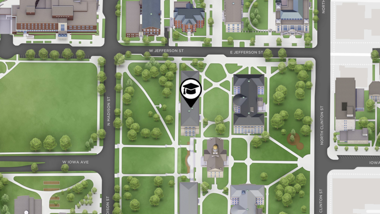 image of map of Jessup Hall